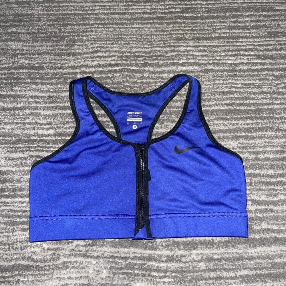 Nike Pro Dri-Fit sports bra blue medium nwot